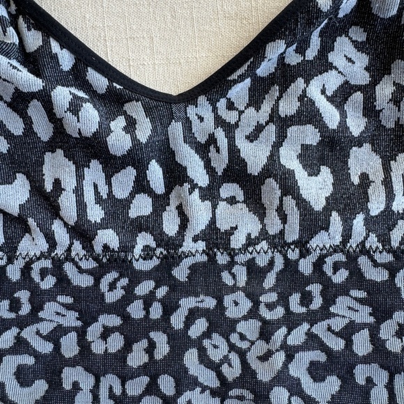 SHEIN Leopard Print Black & Gray Tank Top One Size - Picture 2 of 4